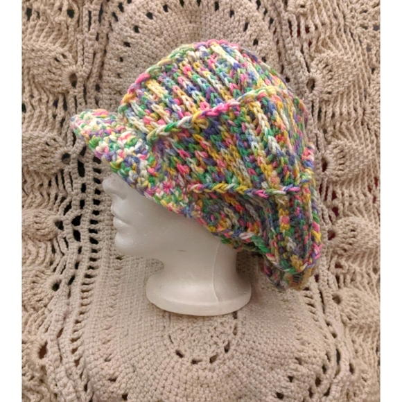 Funky Unisex Large Crochet Hat Size Large - Picture 3 of 7